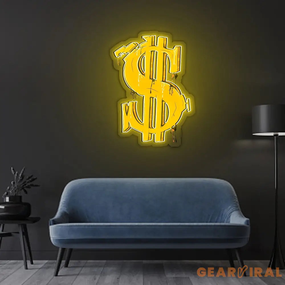 Dollar sign graffti Neon Sign x Acrylic Artwork