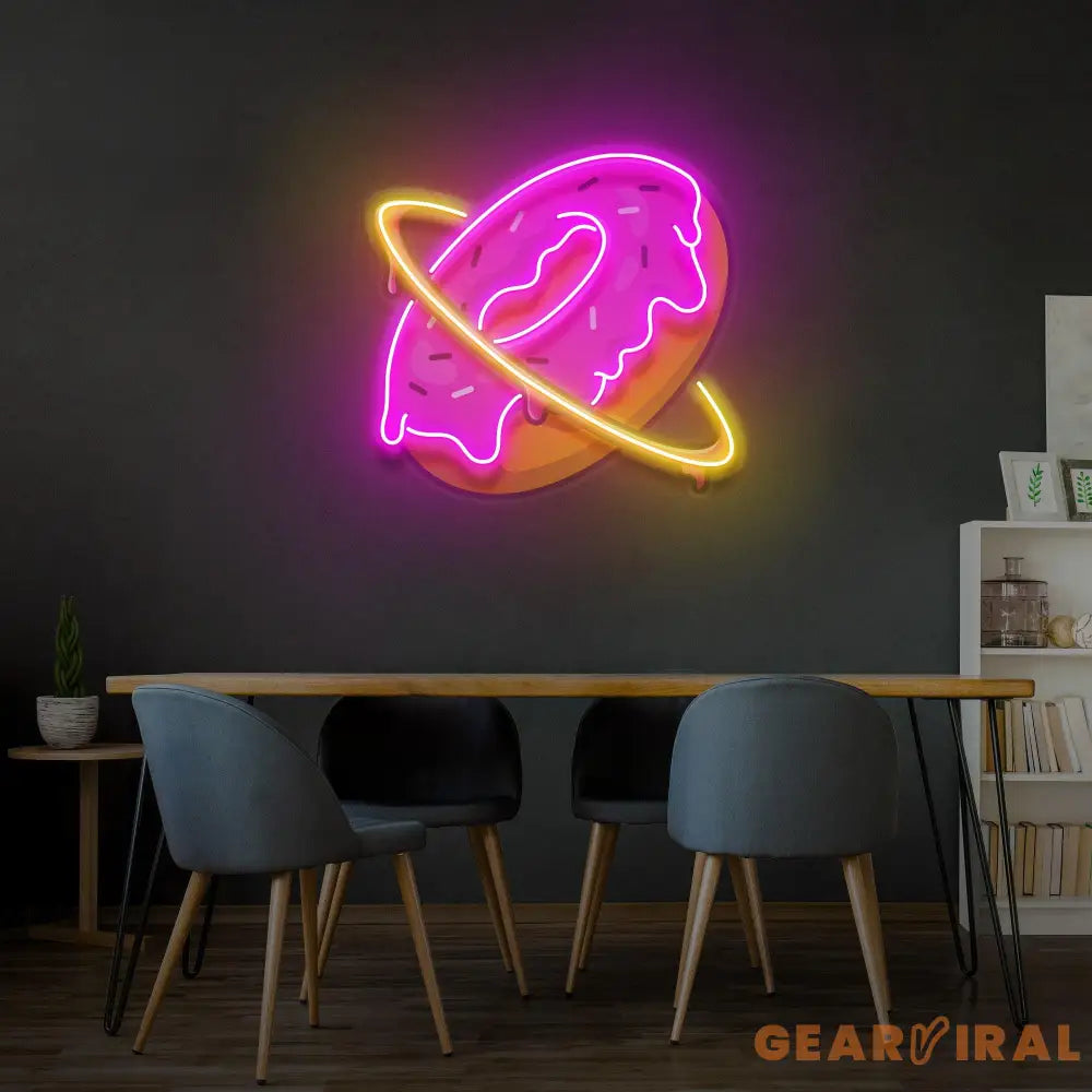 Doughnut Planet Led Neon Acrylic Artwork