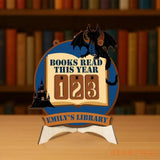 Dragon Book Tracker Sign, Fantasy Reading Counter, Castle Library Decor, Custom Name Book Lover Gift, Medieval Reading Goal