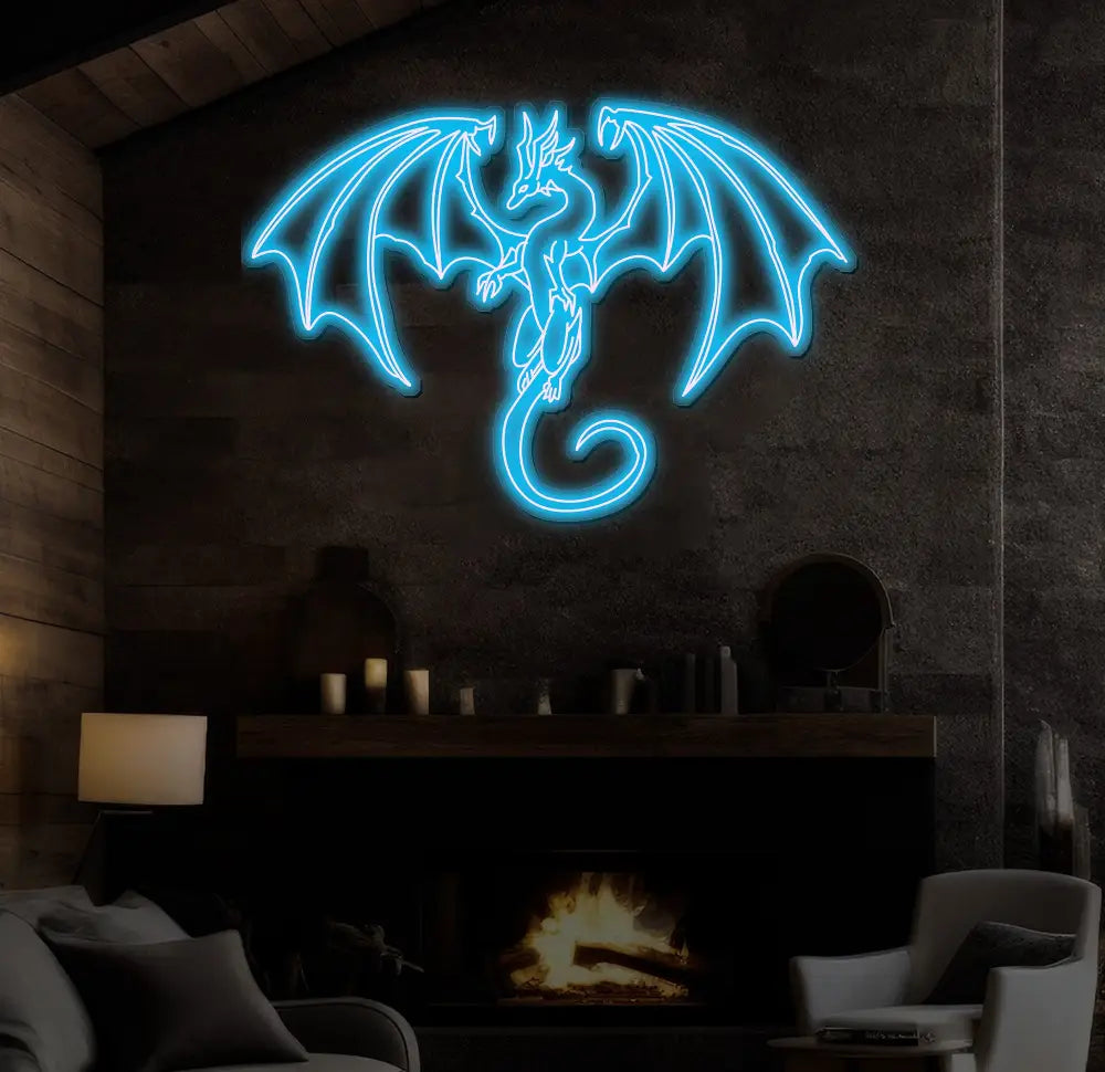 Dragon LED Neon Sign Color Changing Wall Art for Home Gaming Room or Office Perfect Neon Light for Fantasy Lovers and