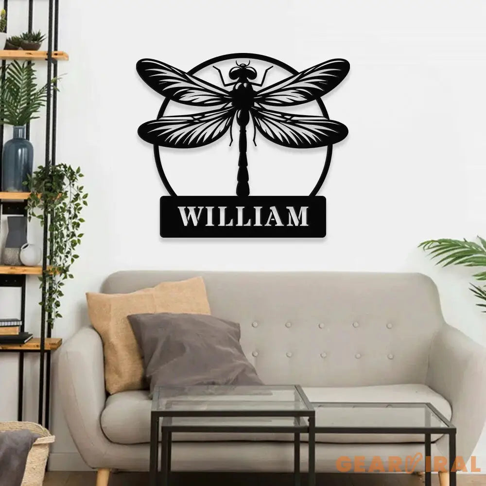 Dragonfly Metal Sign With Led Lights Personalized Dragonfly Metal Sign Dragonfly Decor Dragonfly Wall Art Housewarming