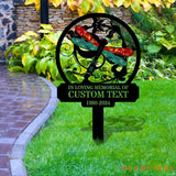 Dragonfly Remembering Plaque with Stake Personalized Metal Garden Marker Memorial Metal Sign Sympathy Gift Grave Marker
