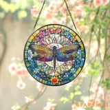 Dragonfly Stained Glass Suncatcher Dragonfly Suncatcher Dragonfly Window Hanging Glass Art In Door Decor Kitchen Decor