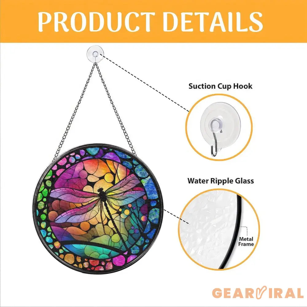 Dragonfly Stained Glass Dragonfly Suncatcher Dragonfly Window Hanging Glass Art In Door Decoration Kitchen Decoration