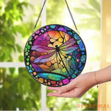 Dragonfly Stained Glass Dragonfly Suncatcher Dragonfly Window Hanging Glass Art In Door Decoration Kitchen Decoration