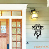 Dream Catcher Name Metal Sign with LED Lights Personalized Family Name Metal Sign Family Wall Decor Personalized Wall