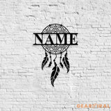 Dream Catcher Name Metal Sign with LED Lights Personalized Family Name Metal Sign Family Wall Decor Personalized Wall