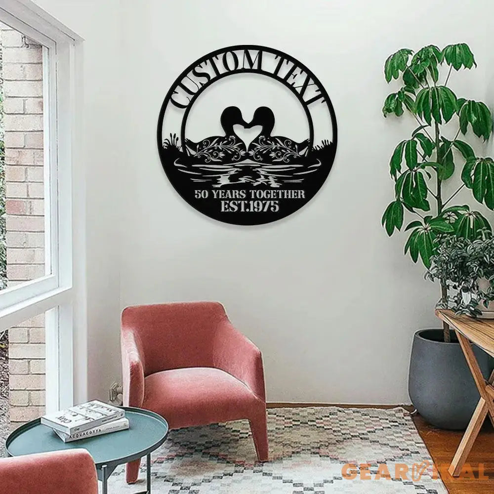 Duck Family Name Farm Metal Sign - Wall Art Decor - Personalize Farm Home Sign - Metal Farm Family Name - Garden Decor