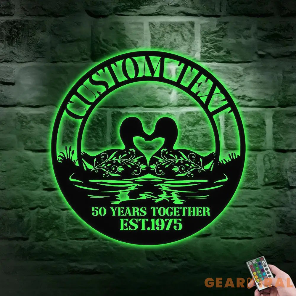 Duck Family Name Farm Metal Sign - Wall Art Decor - Personalize Farm Home Sign - Metal Farm Family Name - Garden Decor