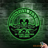 Duck Family Name Farm Metal Sign - Wall Art Decor - Personalize Farm Home Sign - Metal Farm Family Name - Garden Decor