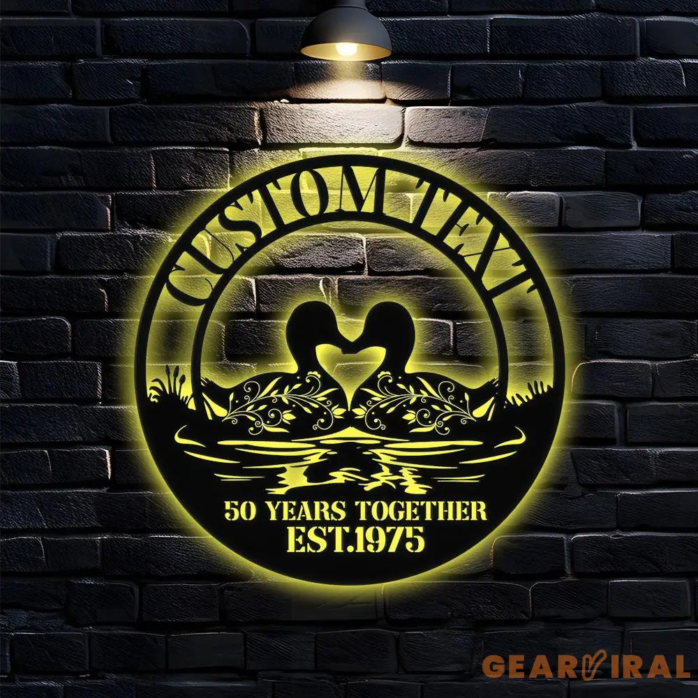 Duck Family Name Farm Metal Sign - Wall Art Decor - Personalize Farm Home Sign - Metal Farm Family Name - Garden Decor