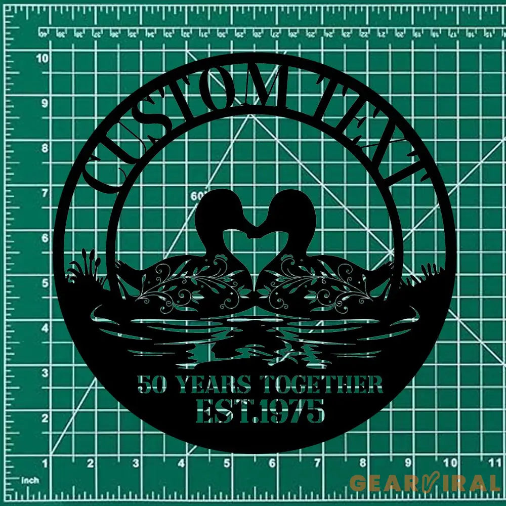 Duck Family Name Farm Metal Sign - Wall Art Decor - Personalize Farm Home Sign - Metal Farm Family Name - Garden Decor