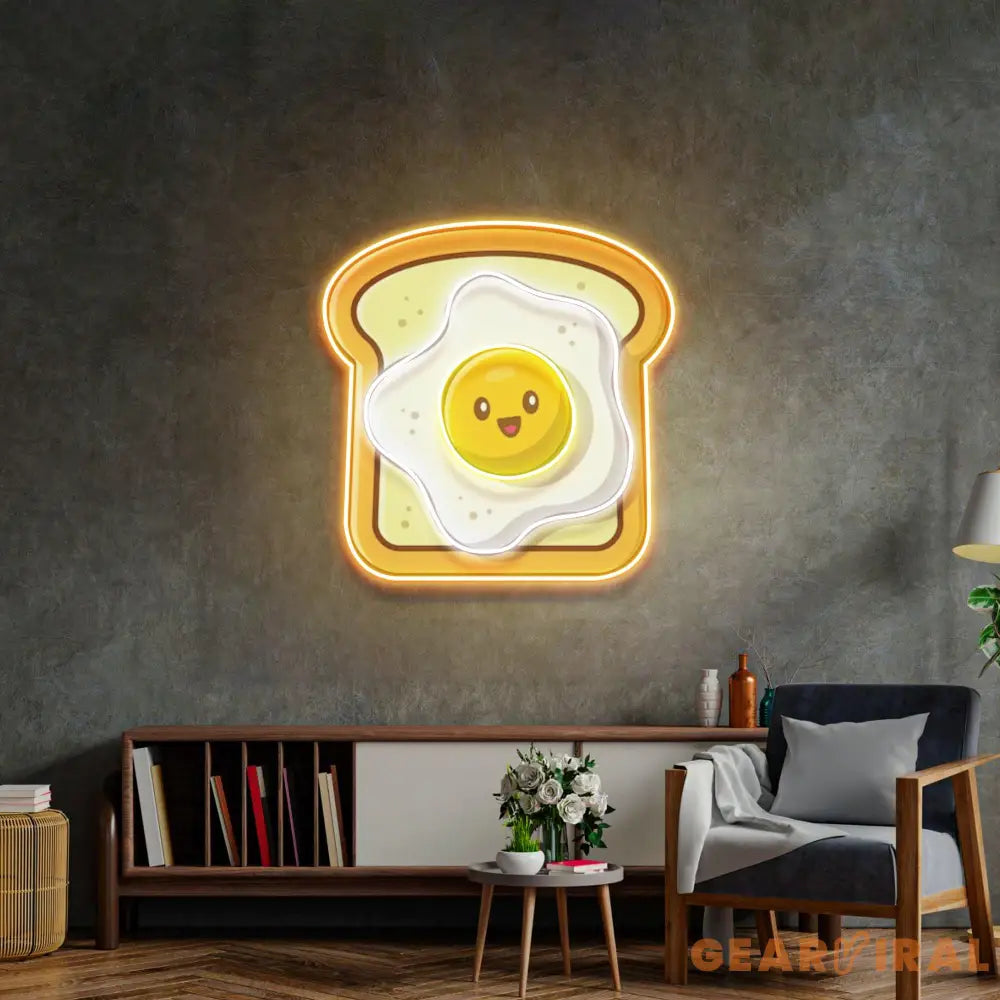 Eggs on Toast Led Neon Acrylic Artwork