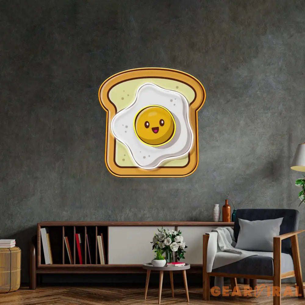 Eggs on Toast Led Neon Acrylic Artwork