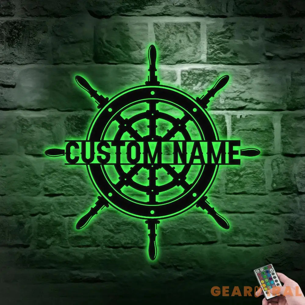 Established Date Captain Metal Sign Personalized Family Name Metal Sign Outdoor Door Decor Captain Wall Art