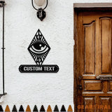 Evil Eye Metal LED Sign Eye Of Providence Wall Art Evil Eye Wall Sign Witchy Decor Occult Wall Art Living Room Metal