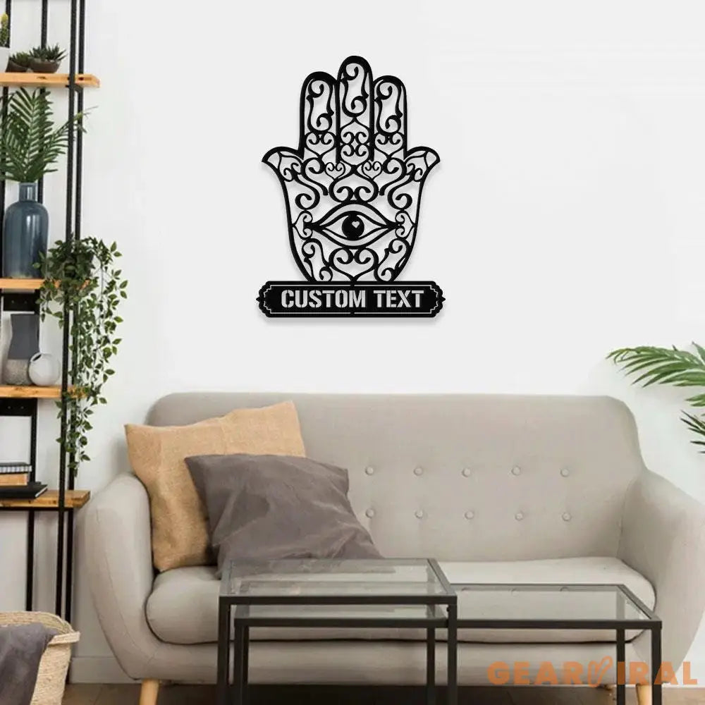 Evil Eye Metal LED Sign Eye Of Providence Wall Art Evil Eye Wall Sign Witchy Decor Occult Wall Art Living Room Metal