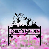 Fairy Garden Sign Custom - Personalized Garden Sign - Fairy Metal Garden Stake - Sign for Flower Beds | GearViral