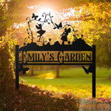 Fairy Garden Sign Custom - Personalized Garden Sign - Fairy Metal Garden Stake - Sign for Flower Beds | GearViral