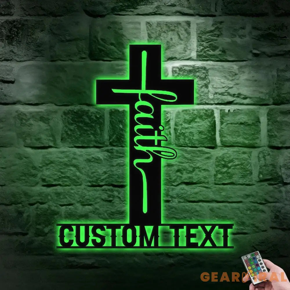 Faith Hope Love Metal Name Sign Personalized Split Letter Last Name Christian Sign Outdoor Door Hanger Housewarming