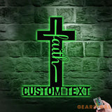 Faith Hope Love Metal Name Sign Personalized Split Letter Last Name Christian Sign Outdoor Door Hanger Housewarming