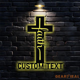 Faith Hope Love Metal Name Sign Personalized Split Letter Last Name Christian Sign Outdoor Door Hanger Housewarming