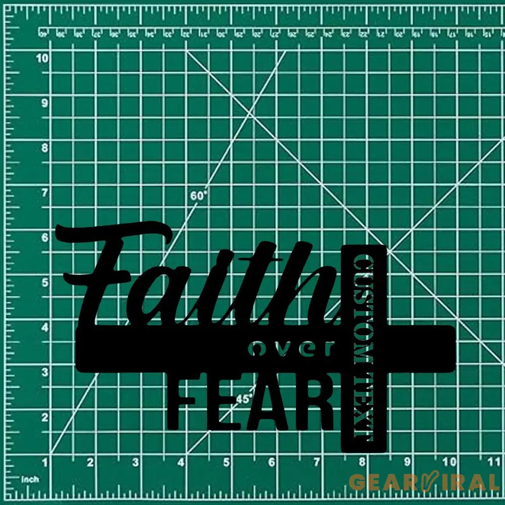 Faith Over Fear Christian LED Sign Jesus Metal Sign Christian Sign Faith Over Fear Outdoor Jesus Decor Cross Metal Sign