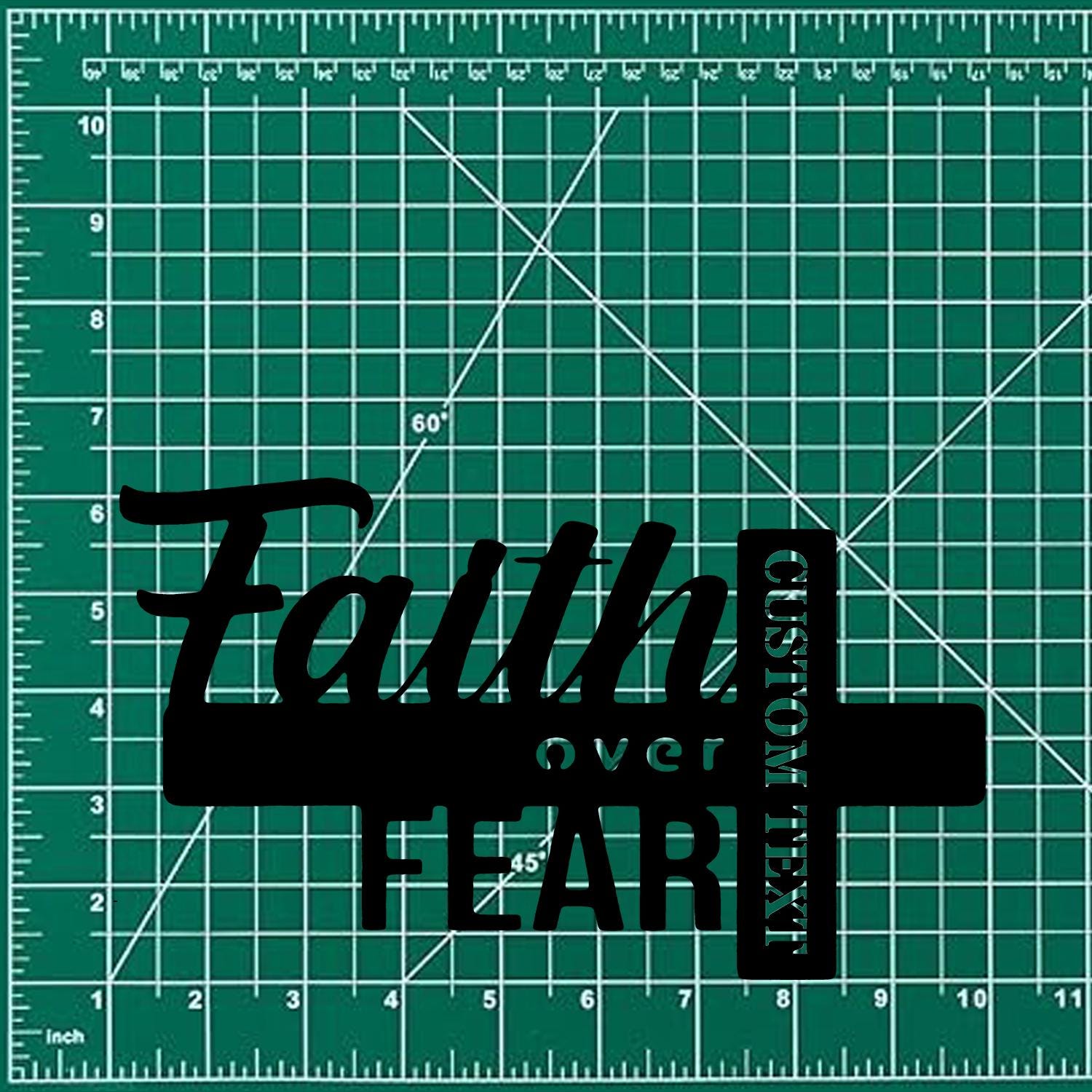 Faith Over Fear Christian LED Sign, Jesus Metal Sign, Christian Sign, Faith Over Fear, Outdoor Jesus Decor, Cross Metal Sign, Housewarming