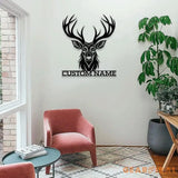 Family Deer Metal Sign Personalized Family Name Led Metal Sign Outdoor Door Decor Address Wall Art Perfect Gift for