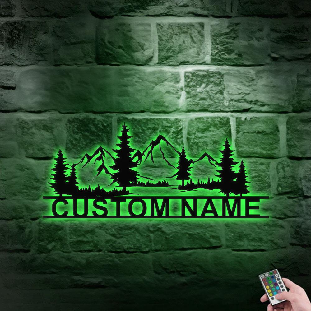 Family Fishing Hunting Lover Metal Sign, Personalized Family Name Led Metal Sign, Outdoor Door Decor, Address Wall Art, Housewarming Gifts