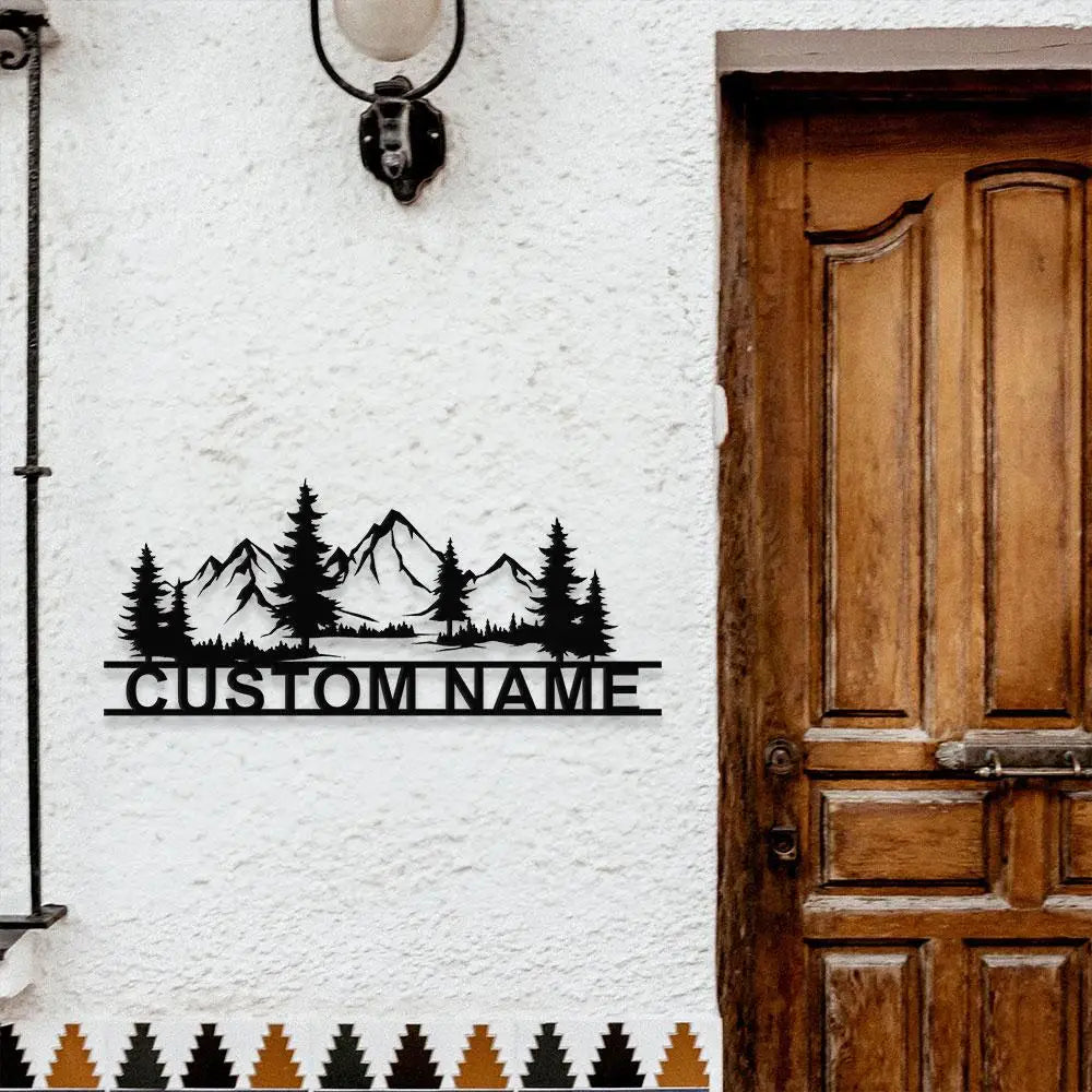 Family Fishing Hunting Lover Metal Sign Personalized Family Name Led Metal Sign Outdoor Door Decor Address Wall Art