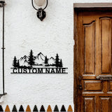 Family Fishing Hunting Lover Metal Sign Personalized Family Name Led Metal Sign Outdoor Door Decor Address Wall Art