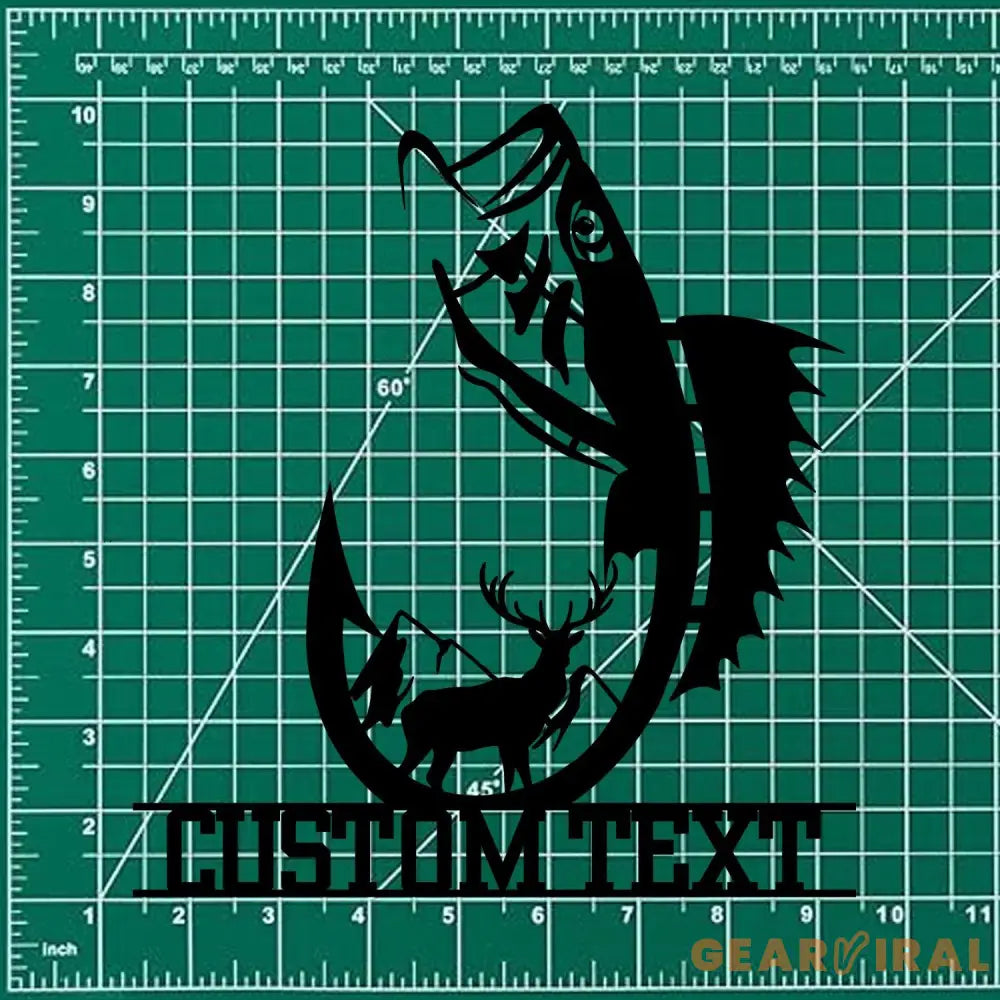 Family Fishing Hunting Lover Metal Sign Personalized Family Name Led Metal Sign Outdoor Door Decor Fishing Wall Art