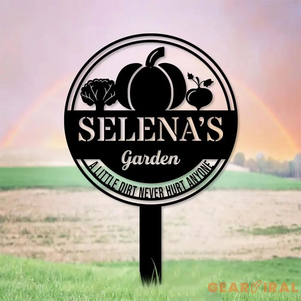 Family Garden Metal Sign Flower Sign with Stakes Outdoor Metal Sign Metal Yard Art Housewarming Gift Garden Decor Gifts