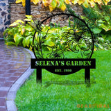 Family Hummingbird Garden Stake Custom Garden Name Metal Yard Sign Personalized Metal Sign Gift For Her - Garden Decor
