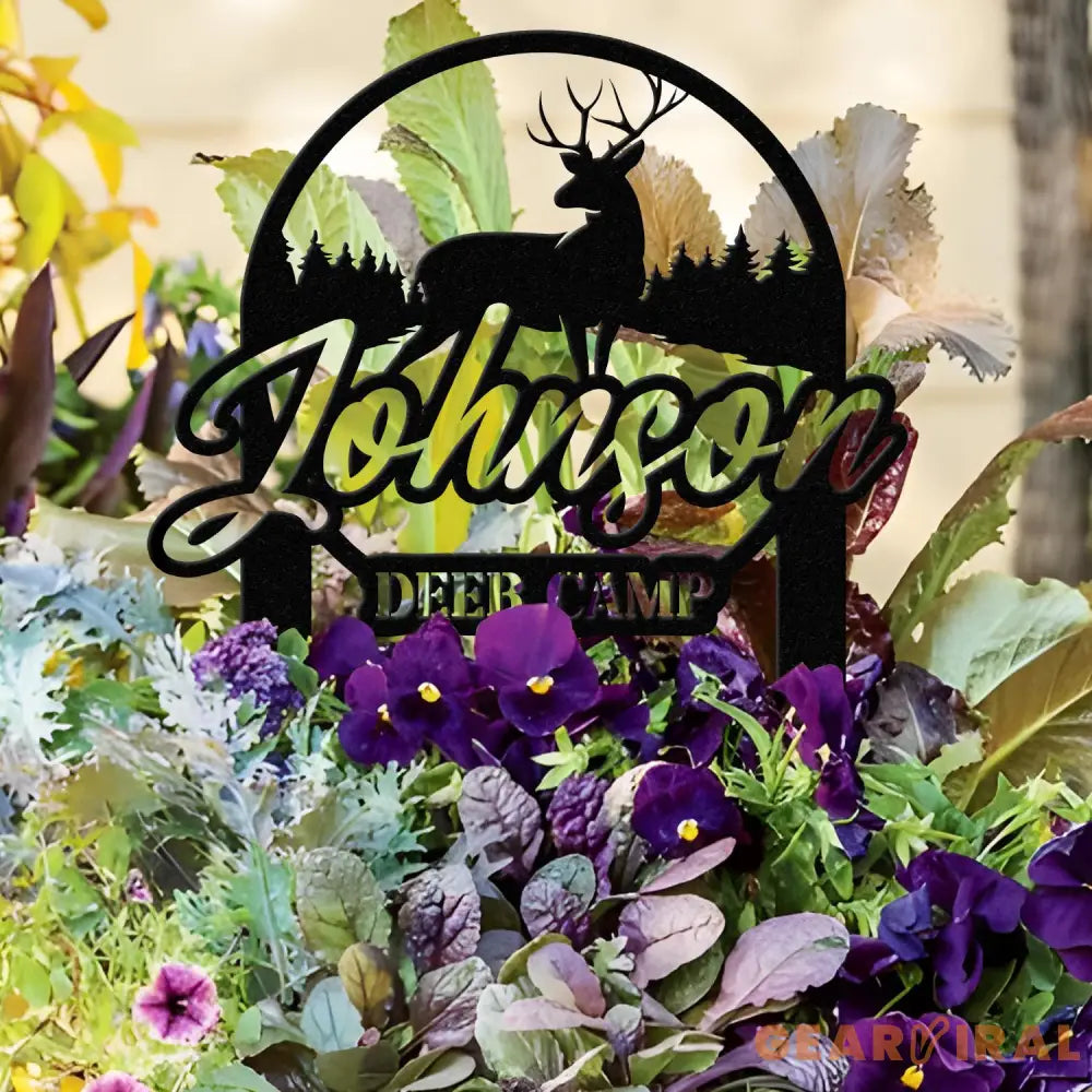 Family Hunting Metal Sign Personalized Family Name Led Metal Sign Outdoor Door Decor Hunting Wall Art Perfect Gift for