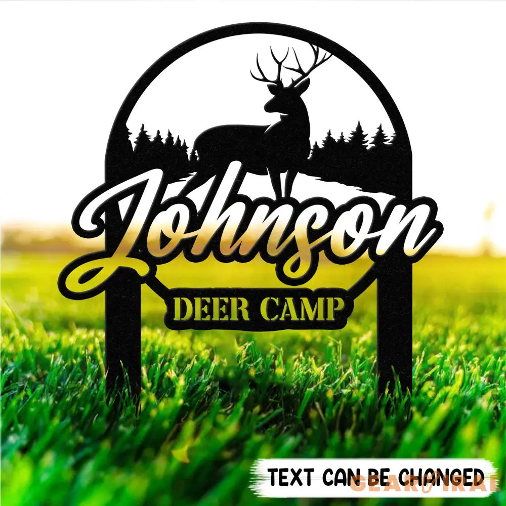 Family Hunting Metal Sign Personalized Family Name Led Metal Sign Outdoor Door Decor Hunting Wall Art Perfect Gift for