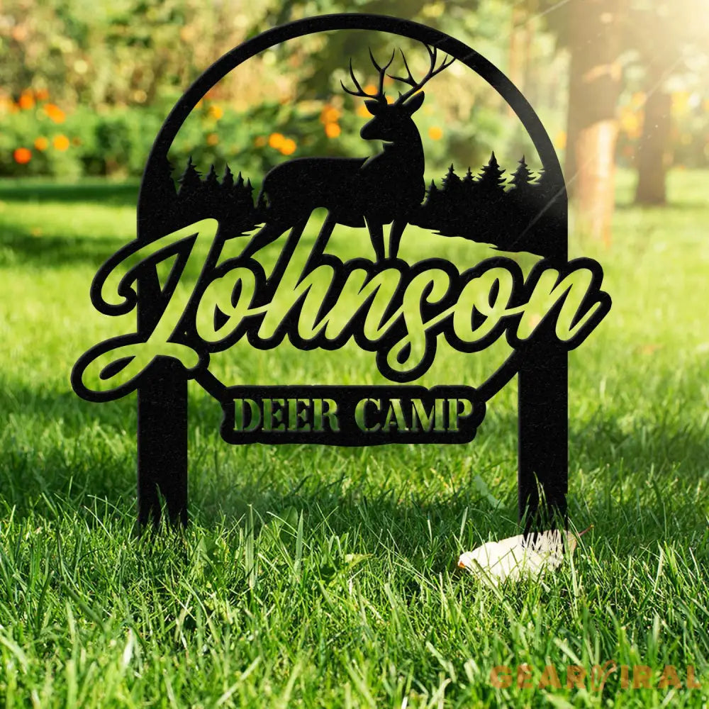 Family Hunting Metal Sign Personalized Family Name Led Metal Sign Outdoor Door Decor Hunting Wall Art Perfect Gift for