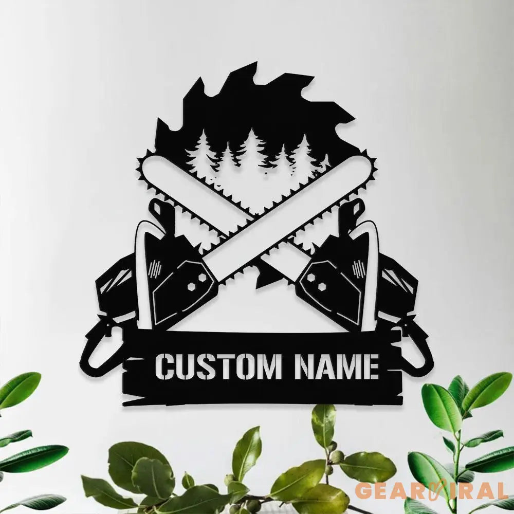 Family Name Chainsaw Metal Sign Personalized Family Name Led Metal Sign Outdoor Door Decor Address Wall Art