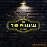 Family Name Metal Sign Name Sign Personalized Split Letter Last Name Family Name Wall Sign,Outdoor Door Monogram Family