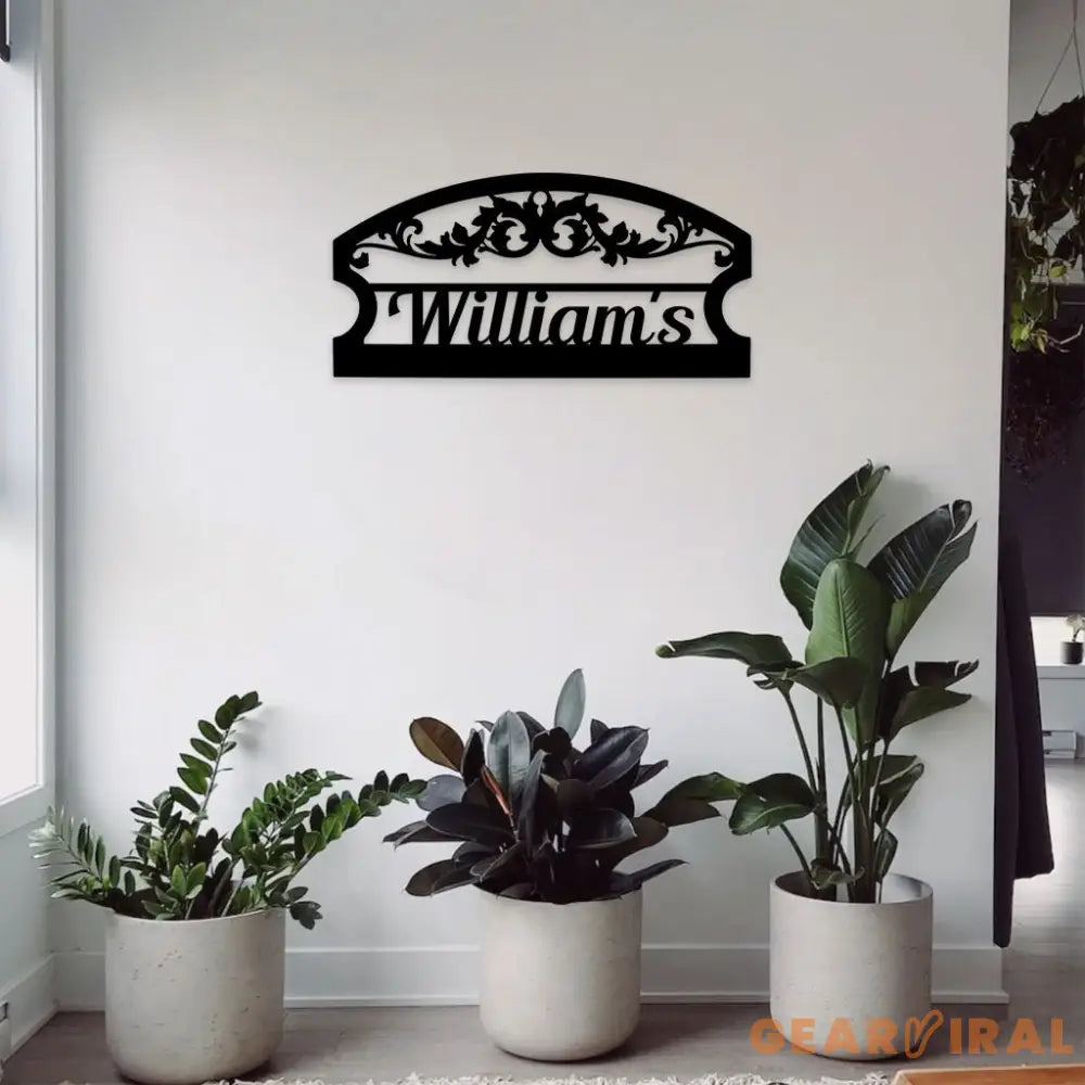 Family Name Monogram Wall Sign Name Monogram Custom Metal Sign Personalized Metal Sign Wall Decor Custom Metal Sign