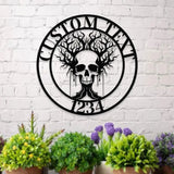 Family Tree Haloween Name Metal Sign with LED Lights Family Name Metal Sign Family Wall Decor Personalized Wall Art