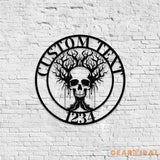 Family Tree Haloween Name Metal Sign with LED Lights Family Name Metal Sign Family Wall Decor Personalized Wall Art