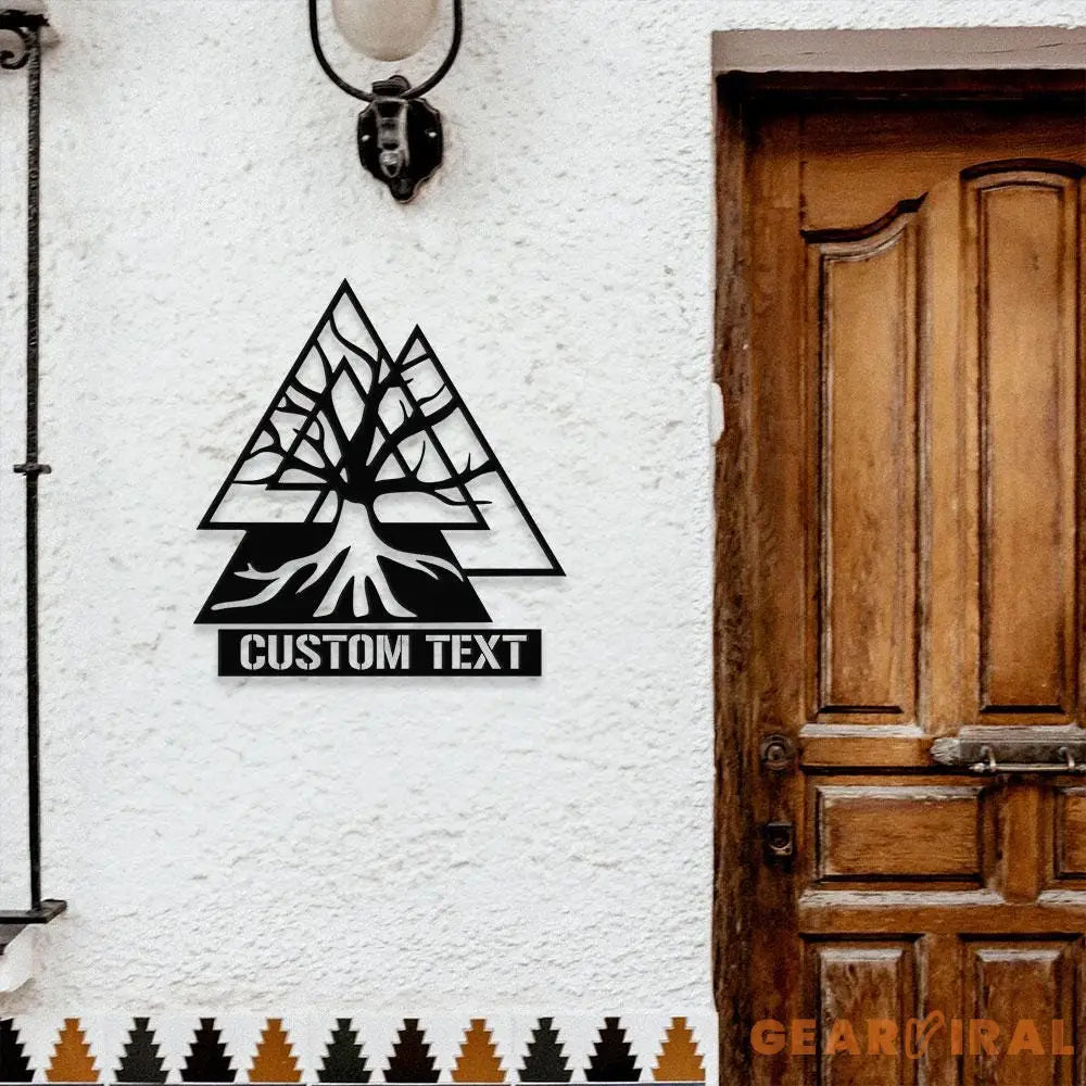 Family Tree Name Metal LED Sign Personalized Name Wall Sign Outdoor Tree Decor Metal Sign Housewarming Tree Wall art