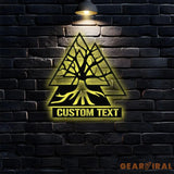 Family Tree Name Metal LED Sign Personalized Name Wall Sign Outdoor Tree Decor Metal Sign Housewarming Tree Wall art