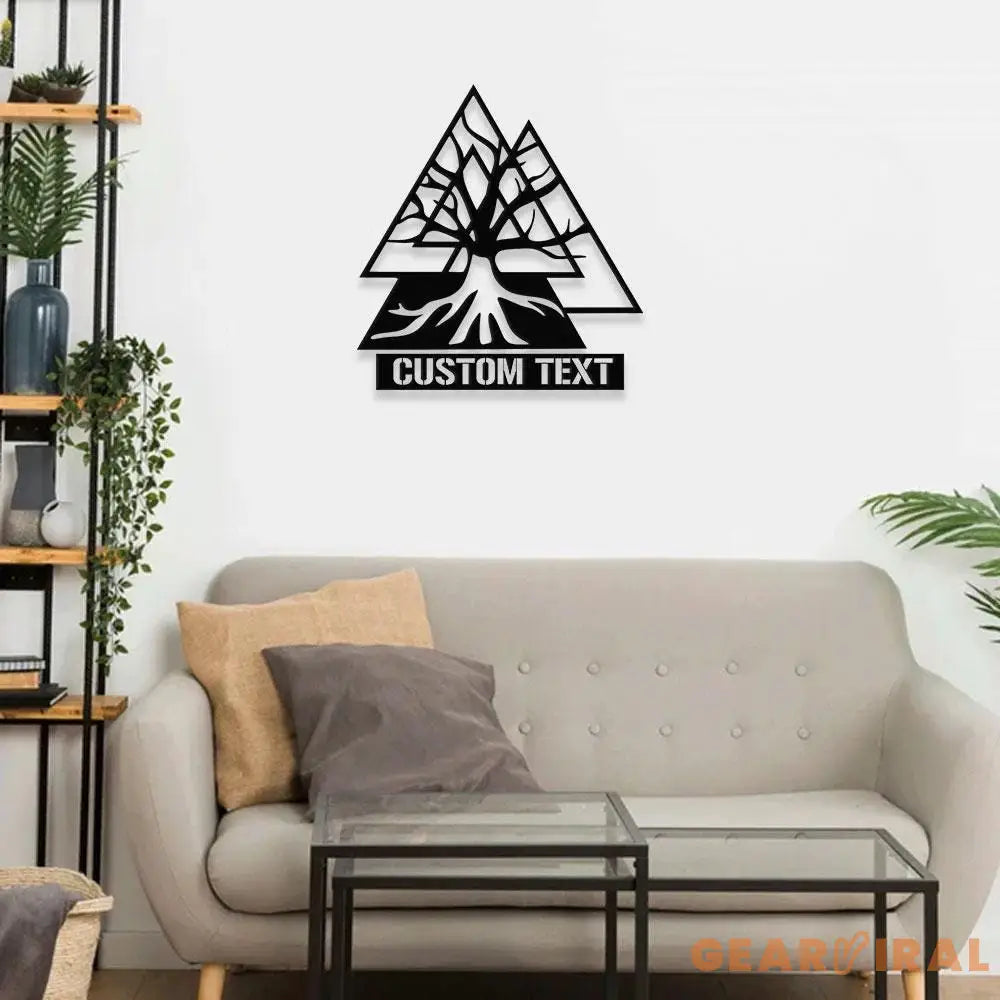 Family Tree Name Metal LED Sign Personalized Name Wall Sign Outdoor Tree Decor Metal Sign Housewarming Tree Wall art