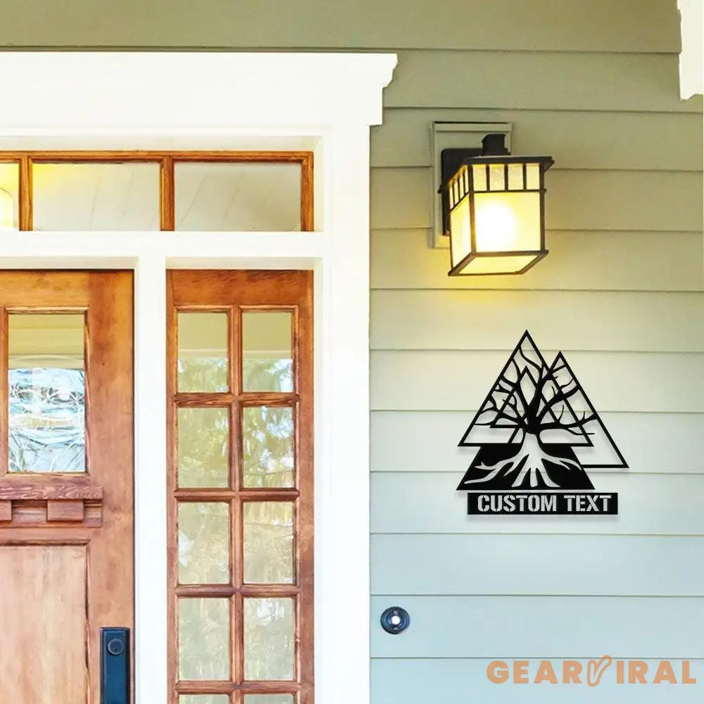 Family Tree Name Metal LED Sign Personalized Name Wall Sign Outdoor Tree Decor Metal Sign Housewarming Tree Wall art