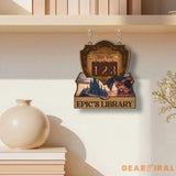 Fantasy Book Tracker Sign, Epic Reading Counter, Dragon Castle Decor, Custom Name Library Sign, Fantasy Book Lover Gift