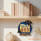 Fantasy Dragon Books Read Tracker Sign, Personalized Wooden Library Reading Counter, Custom Book Lover Gift, Magical Home Decor