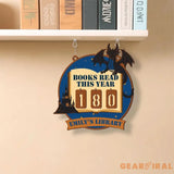 Fantasy Dragon Books Read Tracker Sign, Personalized Wooden Library Reading Counter, Custom Book Lover Gift, Magical Home Decor